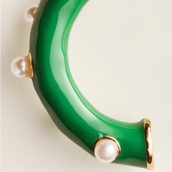 Pearl Polka Dot Hoop Earrings - kate spade New York NWT - Picture 3 of 3